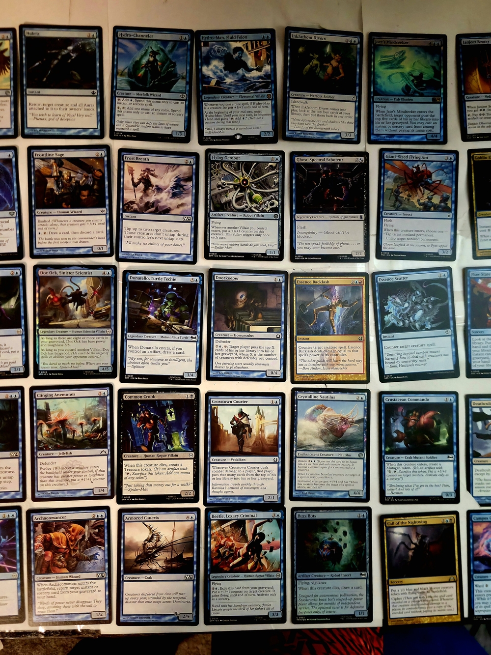MTG Marvel Spider-Man & TMNT Blue Card Lot - 110+ Cards Starter Collection